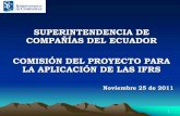 SUPERINTENDENCIA DE COMPAÑÍAS DEL ECUADOR … entre... · 8 Todas las compañías del tercer grupo que aplicarán NIIF completas y NIIF para las PYMES a partir del 1 de enero de