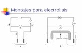 Montajes para electrolisis -  · PDF file4 0.05 M en medio HClO 4 1 M. ... Disolución ácida de sulfato férrico y persulfato potásico ... Clasificación