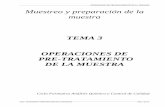 TEMA 3 OPERACIONES DE PRETRATAMIENTO · PDF filet: operaciones de pretratamiento de la muestra sac 1 - muestreo y preparaciÓn de la muestra