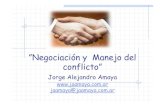 ”Negociación y Manejo del conflicto” - · PDF file”Negociación y Manejo del conflicto ... Estilos –Metodos -Sistemas Evadir Evitar el conflicto Negar la realidad No hay posibilidad