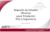Reporte de Estadía ()(Tesina ) para Titulaciónozarate.net/estadia/FORMATO_TESINA.pdf · Objetivo del Reporte de Estadía •Evidenciar el trabajo del proyecto desarrollado en la