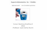 Aplicaciones en el analisis químico - U-Cursos · PDF fileEspectrofotometria Uv – Visible: Aplicaciones en el analisis químico Curso: Quimica Analítica II 2012 Profesor: Juan