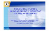 Colombia1. Flujos migratorios y Remesas de trabajadores ... · PDF fileCuáles son las fuentes de información ... las remesas: formales 96%, ... Los menores costos de transacción