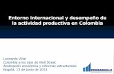 Entorno internacional y desempeño de la actividad ... Villar.pdf · y América Latina 337 419 200 250 300 350 ... Actividad productiva y perspectivas de crecimiento . 1500 ... permitieron