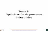 Tema 8: Optimización de procesos industriales - fdi.ucm.es en aLF/Tema 8… · procesos industriales. ... conoce el coste de producción en cada periodo CP=[1, 1, 2, 3] y el coste