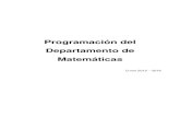Programación del Departamento de Matemáticas · PDF file5.4.1. Objetivos y Competencias básicas. ... las capacidades y las actitudes esenciales ... Cartel de criterios de calificación