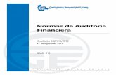 Normas de Auditoría Financiera -  · PDF fileNormas de Auditoría Financiera Resolución CGE/094/2012 27 de agosto de 2012 NE/CE-012 NORMA DE CONTROL EXTERNO