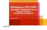 Desayuno SAP GRC Access Control 10 - pwc.com · PDF fileSAP GRC apoya las decisiones de la gerencia y la evaluación del riesgo de diferentes ... Interfaz de usuario configurable Mejoras