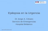 Epilepsia en la Urgencia - reeme.arizona.edu en la Urgencia.pdf · • Status refractorio (a dos drogas): 30% en una serie retrospectiva. ... del cerebro en el departamento de emergencias