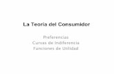 La Teoría del Consumidor - Departamento de Economía · PDF filePara describir el problema del consumidor debemos especificar sus: Preferencias Que describimos ordenando las cestas