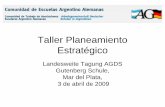 Taller Planeamiento Estratégico -  · PDF fileTaller Planeamiento Estratégico Landesweite Tagung AGDS Gutenberg Schule, Mar del Plata, 3 de abril de 2009