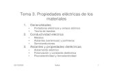 Tema 7. Propiedades eléctricas de los materiales · PDF file05/10/2005 Índice 1 Tema 3. Propiedades eléctricas de los materiales 1. Generalidades • Portadores eléctricos y enlace