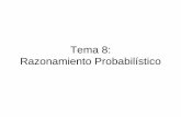 Tema 8: Razonamiento Probabilístico · PDF fileTema 8: Razonamiento Probabilístico. 1. ... • P(H/D): Probabilidadcondicionadade que un suceso H se dé ... ¿Cuál es el principio
