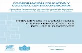 PRINCIPIOS FILOSÓFICOS Y EPISTEMOLÓGICOS DEL · PDF fileCAPITULO III: COMPRENSIÓN ... 0.1.- Precisando el foco ... sobre qué aspectos de esos principios nos caracterizan y fortalecen
