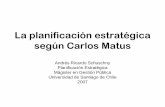 La planificación estratégica según Carlos Matus · PDF fileculminaría después de quedar en libertad y exiliarse a tierras venezolanas. ... • Identifica a los actores, sus visiones