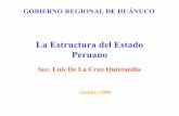 La Estructura del Estado Peruano - Blog PUCPblog.pucp.edu.pe/blog/wp-content/uploads/sites/479/2011/02/885.pdf · departamentos, provincias ... costumbres y de idioma, conduce a la