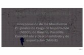Manifiestos de Origen -   · PDF fileDOCUMENTO DE TRANSPORTE CONSOLIDADO DE IMPORTACIÓN (MADRE): El operador de la consolidación desconsolidación de las ... MANIFIESTO DE