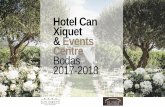 Bodas Hotel Can Xiquet · PDF fileCuéntanos qué boda tienes en mente y te recomendaremos el catering que más te convenga. Extras a tu ... Sala Banquetes + Suite nupcial. Desayuno.Servico