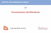 Traumatismo de Miembros - · PDF fileSíndrome compartimental: rabdomiolisis, mioglobinuria. - Tórax: alteraciones cardiovasculares: arritmias, formación de trombos, ... SOPORTE