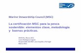 La certificación MSC para la pesca sostenible: elementos ... · PDF fileLa certificación MSC para la pesca sostenible: elementos clave, metodología ... El MSC es coherente con el
