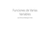 Funciones de Varias Variables · PDF file• A los valores que pueden tomar r y h, lo llamaremos dominio de la ... Funciones de varias variables w x y y x ... todo el plano x y y El