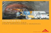 Tecnología Sika para Operaciones Mineras · PDF fileEl tiempo de trabajabilidad del concreto es esencial en las aplicaciones de operaciones mineras, en especial para el concreto bombeado