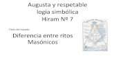 Augusta y respetable logia simbólica Hiram Nº 7groeneonline.com/wp-content/uploads/2016/03/Diferenciasritos... · «Brindis del Retejador». El ágape, forma parte de la Tenida