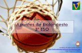 Apuntes de baloncesto 3º ESO - Blog del Dpto. de ... · PDF fileApuntes de baloncesto 3º ESO. Un poco de historia • El baloncesto fue inventado en diciembre de 1891 por el profesor