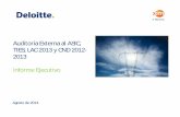Auditoría Externa al ASIC, TIES, LAC 2013 y CND 2012- · PDF filePeriodo a evaluar: entre el 1 de enero y el 31 de diciembre de 2013 para los ... Postoperativo Planeamiento ... el