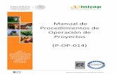 Manual de Procedimientos de Operación de Proyectos (P … 2/014-Manual_Operación_de... · operaciones institucionales de las áreas sustantivas (Artículo 16, fracción XI Estatuto