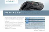 SINAMICS V20 - emeltec.cl · PDF fileLos variadores de frecuencia de baja tensión de Siemens se dividen en SINAMICS V, SINAMICS G y SINAMICS S. SINAMICS V Estos variadores se concentran