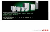 estándar ABB ACS550 0,75 a 355 kW / 1 a 500 CV Catá · PDF fileLa Directiva Europea sobre la Baja Tensión 73/23/EEC, con suplementos ... El ACS550 está disponible en dos intervalos