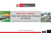 Meta 32 - Predial Taller de Asistencia Técnica (PI 2016) · PDF file1.1 indicadores de las administraciones tributarias municipales ... gestiÓn de cuenta cobranza ordinaria n a cobranza