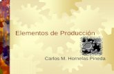 Elementos de Producción - Somos2.0 · PDF fileLa produción como proceso Implica la dotación oportuna de insumos o materias a transformar. El desgaste o curso propio de la transformación.