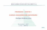 FINANZAS - PARTE I CURSO ASESORES DE INVERSIÓN · PDF fileTEMARIO DE FINANZAS (2) ... administración eficiente de los activos circulantes y los ... Capital de trabajo neto + activos