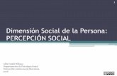 Dimensión Social de la Persona: PERCEPCIÓN SOCIAL · PDF file•Importancia de valores y necesidades •Experimento de McClelland y Liberman (1949) ... Tendencia a atribuir la responsabilidad
