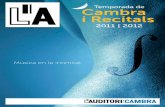 Temporada de Cambra i Recitals -   · PDF fileLISZT Sonata LISZT Mephisto-Valse núm.1 ... José Vicente Montesinos, clarinet baix ... BROTONS Reed Quintet Op. 15 bis