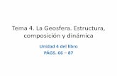 Tema 4. Dinámica de la Geosfera - Bachillerato – Ciencias · PDF fileTema 4. La Geosfera. Estructura, ... –Procede del movimiento de rotación y translación de la tierra. ...