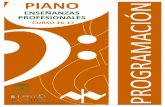 Programación de Piano del real Conservatorio Profesional ... · PDF fileEn ésta el estudio de un repertorio es una de las ... teclado, pedales) como ... dobles notas y acordes con