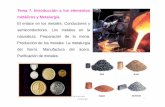 Tema 7. Introducción a los elementos metálicos y ...blog.uclm.es/antonioantinolo/files/2017/02/Tema-7_IQ.pdf · La metalurgia del hierro. ... manganeso, titanio, Reducción del