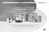 DEPÓSITOS ACS TARIFA DE PRECIOS NOVIEMBRE · PDF filedepÓsitos acs tarifa de precios noviembre 2012 depÓsitos para producciÓn y acumulaciÓn de agua caliente sanitaria y sistemas