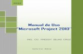 Manual de Uso “Microsoft Project 2010” - Libros · PDF filefue lanzada en julio de 1991 y su desarrollo continuó hasta Project 4.0 para Mac en 1993. En 1994 Microsoft detuvo el