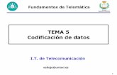 TEMA 5 Codificación de datos - Sistemas de … de codificación. 10 ... • Transmisión de radio a más altas frecuencias. • También se puede usar a frecuencias superiores