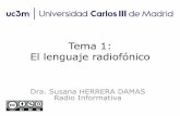 Tema 1: El lenguaje radiofónico - ocw.uc3m.esocw.uc3m.es/periodismo/radio-informativa/material-de-clase-1/tema... · Funciones de la palabra: 1) enunciativa o expositiva 2) programática