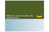 Micro currículo de Química. - Blog de ESPOLblog.espol.edu.ec/protal/files/2013/12/Quimica_Salud.pdf · NÚMERO DE SEMANAS DE CLASE: NÚMERO DE HORAS ... características de los