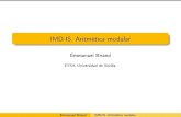 IMD-IS. Aritmtica  . Aritmtica modular Emmanuel Briand ETSII. Universidad de Sevilla. Emmanuel Briand IMD-IS. Aritmtica modular
