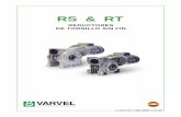 RS & RT - varvel.com.mxvarvel.com.mx/files/pdf/Series_MRS-MRT.pdf · Chavetas según DIN6885 B1 Rodamientos De bolas o rodillos según tamaño y ... El lado standard de ... 24 h 1.4