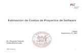 Estimación de Costos de Proyectos de Software - cimat.mxcimat.mx/Eventos/seminariodetecnologias/handoutRValerdi.pdf · CIMAT Zacatecas 2 Agenda 1.Descripción del modelo 2.Explicación