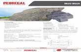 Muro Block - Pedregalpedregal.co.cr/fichas/Muro Block.pdf · Producto Centroamericano fabricado en Costa Rica por APLICACIONES - Muros de retención en laderas. - Aproches en puentes.
