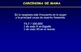 Presentación de PowerPoint - ucm.es de Ma… · CARCINOMA DE MAMA Factores de riesgo GENÉTICOS Y FAMILIARES CM ESPORÁDICO CM FAMILIAR CM HEREDITARIO 65-70% Sin antecedentes en
